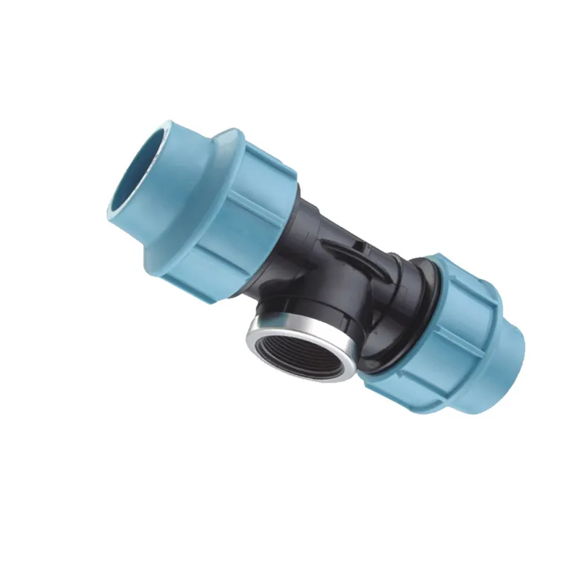 Factory wholesale pp female tee pp compression fitting series made in china