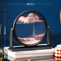 Prix usine 8 \ "3D DIY Mer Profonde Paysage Verre Mobile Sable Art Cadre Photo Affichage Coulant Sable Peinture Outils À Main Haute