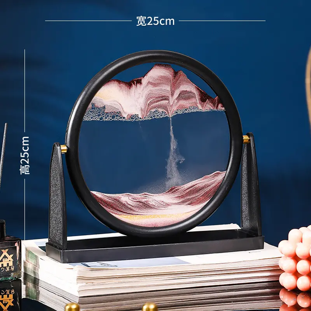 Factory Price 8\" 3D DIY Deep Sea Landscape Glass Moving Sand Art Picture Frame Display Flowing Sand Painting Hand Tools High