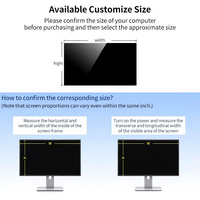 Filtro de Privacidad de 4 Lados 360 °   Protector de Pantalla Anti-Espionaje para Monitor de Computadora, Anti-Reflejos, con Filtro de Luz Azul, Suministro Estable de Fábrica