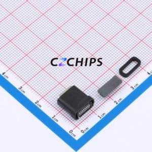 HYCW411-USBC08-120B USB Connector SMD Connector ( Connector Type: Type-C )( Gender: Female )( Mounting Type: Vertical Mount ) - Product Image 2