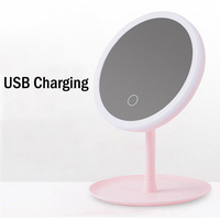 Miroir de maquillage portable de style nordique avec éclairage LED pour les voyages ou la maison, miroir de coiffeuse, ensemble de coiffeuse cosmétique