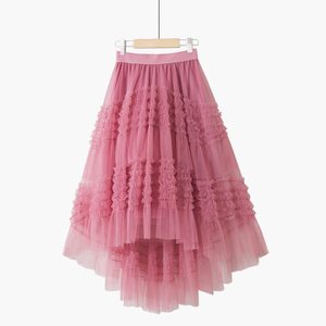<span class=keywords><strong>Jupe</strong></span> longue en tulle pour <span class=keywords><strong>femme</strong></span> Y402013, à volants, multicouche, en maille, coupe trapèze, style <span class=keywords><strong>tutu</strong></span>, pour bal de promo ou <span class=keywords><strong>mariage</strong></span> - Product Image 4