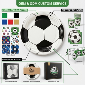 616140  8 Platos de Papel con Diseño de Balón de Fútbol, Vajilla Desechable para Fiestas Infantiles, Cumpleaños, Temática Deportiva, Celebración de Fútbol - Product Image 3