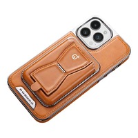 Étui de téléphone magnétique en cuir PU de haute qualité pour iPhone 16 15, porte-cartes, étui de téléphone professionnel en matériau PC