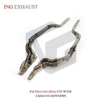 Collecteurs et tuyau de descente ING SUS304 pour Mercedes C63 W204 M156.985 6.2L 2008-2014 |   Kit d'échappement 457-507HP avec tuyau avant – Vente en gros