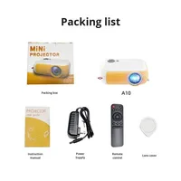 Projecteur Portable Version Internationale pour Home Cinéma Ultra HD, Idéal pour Dortoirs Étudiants, 1080P 3D Intégré