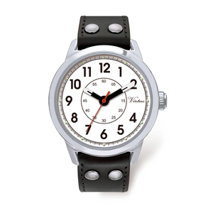 Montre à <span class=keywords><strong>quartz</strong></span> Virtue pour homme 2026, boîtier rond argenté de grande taille, cadran <span class=keywords><strong>blanc</strong></span> avec chiffres arabes faciles à lire, étanche, 42 mm, pour usage quotidien en extérieur - Product Image 1