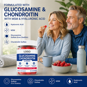 Gummies de soutien articulaire OEM biologiques, végétaliennes, sans gluten, à la glucosamine, chondroïtine, MSM, curcuma et acide hyaluronique, 60 unités - Product Image 2