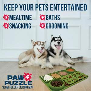 <span class=keywords><strong>Palz</strong></span> & Co 2-en-1 Pédale <span class=keywords><strong>Puzzle</strong></span> Tapis à Lécher Lente Passe au Lave-Vaisselle Violet Silicone Chien/Chat Sec Humide Bol de Nourriture Moyen 12 \ "x 8 \" - Product Image 5