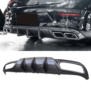 Xe Điều Chỉnh M Phong Cách Sợi Carbon Bumper Fin Spoiler Rear Lip Diffuser Cho Mercedes Benz C Class W205 C63 - Product Image 1