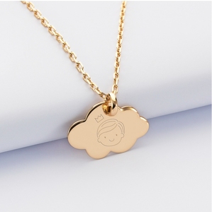 <strong>Personalised</strong> Engraved Gold Plated Custom <strong>Name</strong> <strong>Bracelet</strong> Women Jewelry Stainless Steel Gold Chain Friendship Cloud Charm <strong>Bracelet</strong> - Product Image 6