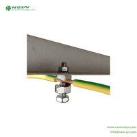 NSPV Pince de mise à la terre solaire en cuivre pour panneaux photovoltaïques, type C, 2.5-10mm2