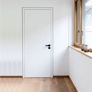 ประตูไม้พีวีซีสีขาวสำหรับบ้านห้องนอนห้องน้ำ - Product Image 5