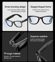 Les écouteurs de lunettes de soleil intelligentes à batterie intégrée de 260mah prennent en charge l'enregistrement et la prise de photos par IA charge magnétique W600 lunettes intelligentes
