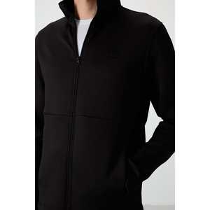 Ensemble de survêtement en tissu scuba noir pour homme Bran, décontracté, respirant, taille adulte - Product Image 4