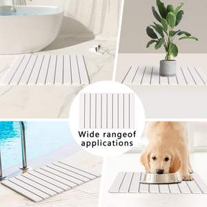 Tapis de bain pliables à séchage rapide au design moderne, super absorbants, antidérapants, en terre de diatomée, pour salle de bain et toilettes - Product Image 5