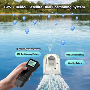 Barco de Pesca RC de Plástico ABS de 12V, Larga Duración, 500m de Alcance, Control Remoto, Doble Antena, Potente Motor 590 - Product Image 4