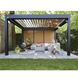 Pergola autoportante en aluminium <span class=keywords><strong>MULAN</strong></span>, 10+ ans <span class=keywords><strong>de</strong></span> garantie, imperméable, motorisée, à lames orientables, bioclimatique, télécommande, garantie 5 ans, patio - Product Image 3
