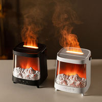 Diffuseur d'arômes électrique USB LED à changement de couleur flamme aurore, avec télécommande, pour usage domestique et hôtelier – Huiles essentielles étonnantes