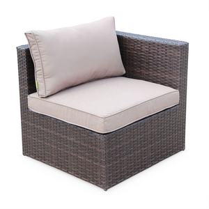 Extérieur Maître 5 places ensemble <span class=keywords><strong>de</strong></span> Canapé En Rotin en <span class=keywords><strong>résine</strong></span> <span class=keywords><strong>tressée</strong></span> et aluminium - Product Image 2