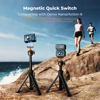 K&F Concept Trépieds perche à selfie 65 cm pour DJI Osmo Nano/Osmo Action 6, Perche à selfie trépied magnétique à dégagement rapide en gros