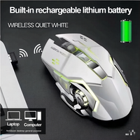 Keywin Dual Mode Wireless Rechargeable Gaming Mouse 2.4Ghz 7D Wireless Adjustable DPI 1600 Office LED Desktop Mice