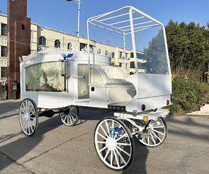 Le auto furgone funebri più popolari decorate con fiori, fatte a mano, elettriche/a traino di cavallo - Product Image 6