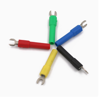 Fourche isolée 4MM Connecteur de fil de type U Borne à sertir électrique Cuivre Banana Socket Ouverture 4mm