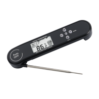 Termometer Daging Tahan Air Bacaan Instan Lipat Digital dengan Siaran Suara dan Lampu Latar RGB untuk Panggangan Dapur