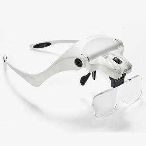 Loupe LED avec <span class=keywords><strong>5</strong></span> lentilles 1X 1.5X 2X 2.5X 3.5X Lunettes de loupe à montage sur la tête - Product Image 2