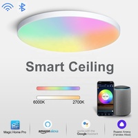 Éclairage moderne intelligent pour la maison Télécommande APP WiFi Commande vocale 30W CCT RGB Plafonnier LED intelligent