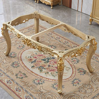 Table à manger royale européenne, table à manger rectangulaire, table en chêne sculpté avec plateau en marbre, table à manger carrée haut de gamme, ensemble de chaises