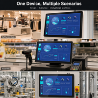 Ordinateur industriel tout-en-un à écran tactile capacitif de 27 pouces, kiosque en libre-service, système de point de vente pour la vente au détail, automatisation d'usine