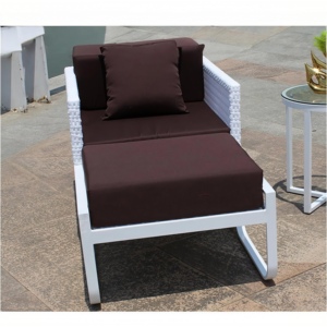 เก้าอี้นอนกลางแจ้งพร้อมหนังวีแกนกันน้ำและฐานอลูมิเนียมชุบผิวทนทาน - Product Image 5