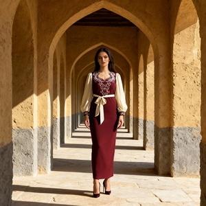 Abaya de Poliéster Bordada Personalizada al por Mayor, Elegante y de Lujo para Mujeres Musulmanas - Product Image 1