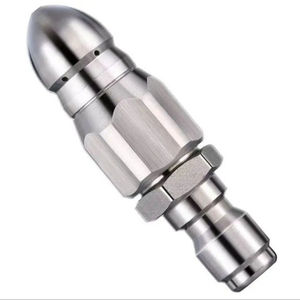 High <b>Pressure</b> Nozzle Stainless Steel 1/4 Quick Insert Front 1 Rear 6 <b>Sprayer</b> Head For Sewer Cleaning Unclogging - Product Image 2