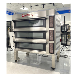 Forno Elettrico Professionale a 3 Piani e 9 Teglie con Iniezione di Vapore, Controllo Digitale, Attrezzatura Commerciale per la Cottura del Pane - Product Image 2