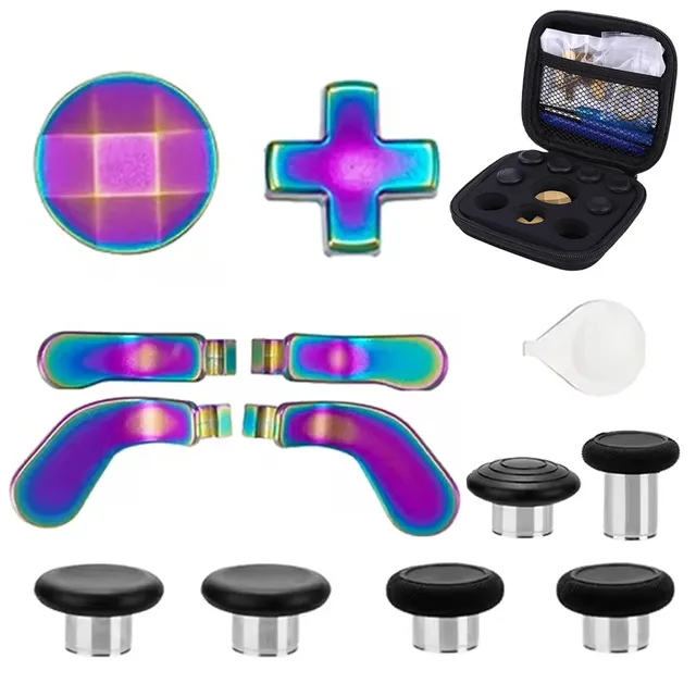 17 PCS Metal D-Pad Trigger Paddles Replacement Thumbstick for Xbox One Elite Series 2 Controller Parts Gamepad Accessories