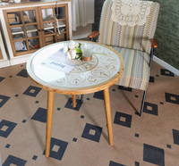 Meubles de maison Hanyee Tables basses en bois au design classique Table d'appoint vintage Table basse sculptée