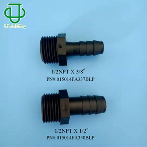 Jiyou 1/2Npt Threaded Barbed Connector For Rubber Hose Pipe 4-<b>13mm</b> Gas Liquid Pipeline Fitting - Product Image 2