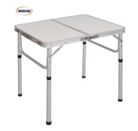 Altura ajustable de aluminio al aire libre portátil plegable mesa de camping pequeña mesa de pesca plegable