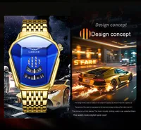 Nouvelle Montre Bracelet X-GEQCK De Luxe, Tendance, Pour Homme, Motif Locomotive, Avec Verre 3D, Cadran Bleu Doré, À Quartz