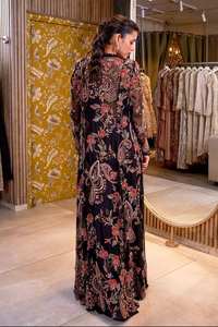 Derniers modèles de sari en faux georgette, magnifiques et élégants, non cousus, lavables, pour femmes, vêtements indiens et pakistanais, OEM - Product Image 4