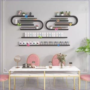 Étagère de présentation LE Salon, peinture au four, étagère murale en forme de U, étagère murale adhésive pour salon de manucure - Product Image 6