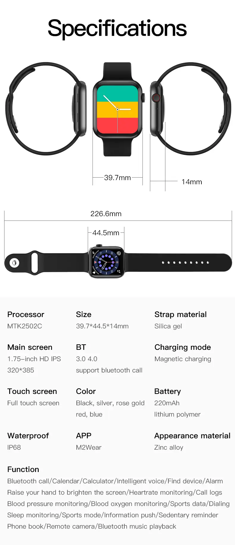 2021 New Full Play Game Waterproof Ip67 Reloj Smart Watch Iwo Series 6 Smartwatch X16