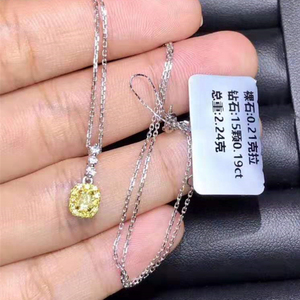Commercio all'ingrosso di Lusso 18k Belle Gioielli In Oro Naturale Del Sud Africa Reale 0.21ct Giallo <span class=keywords><strong>Collana</strong></span> di <span class=keywords><strong>Diamanti</strong></span> - Product Image 6