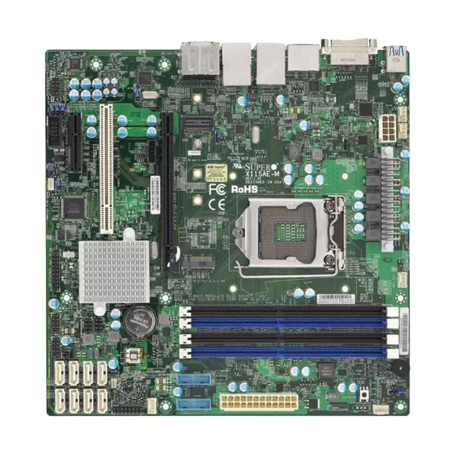 X11SAE-M 5th/6th Gen LGA-1151 C236 DDR3-2400MHz I7/I5/I3 Processor New ATX Server Motherboard 2 PCIe 3.0 X16 3x1 USB Four SATA