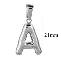 Pendentif Mini Lettre Bulle en Acier Inoxydable Plaqué Or 18K, Mignon et Tendance, Accessoire de Bijouterie DIY Simple en Acier Titane