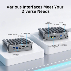Oem <span class=keywords><strong>Mini</strong></span> <span class=keywords><strong>PC</strong></span> mạng kép 1000Mbps Dual RS232 8 * USB 1 * HDM 1 * VGA 1 * DC 12V với DDR4 RAM SSD Wifi - Product Image 4